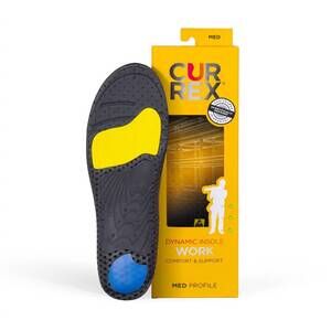 NEW CURREX unisex workpro esd medium insoles in yellow black